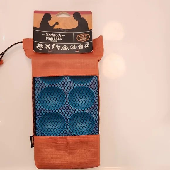Backpack Mancala Game - Blue and Orange - Picture 1 of 5